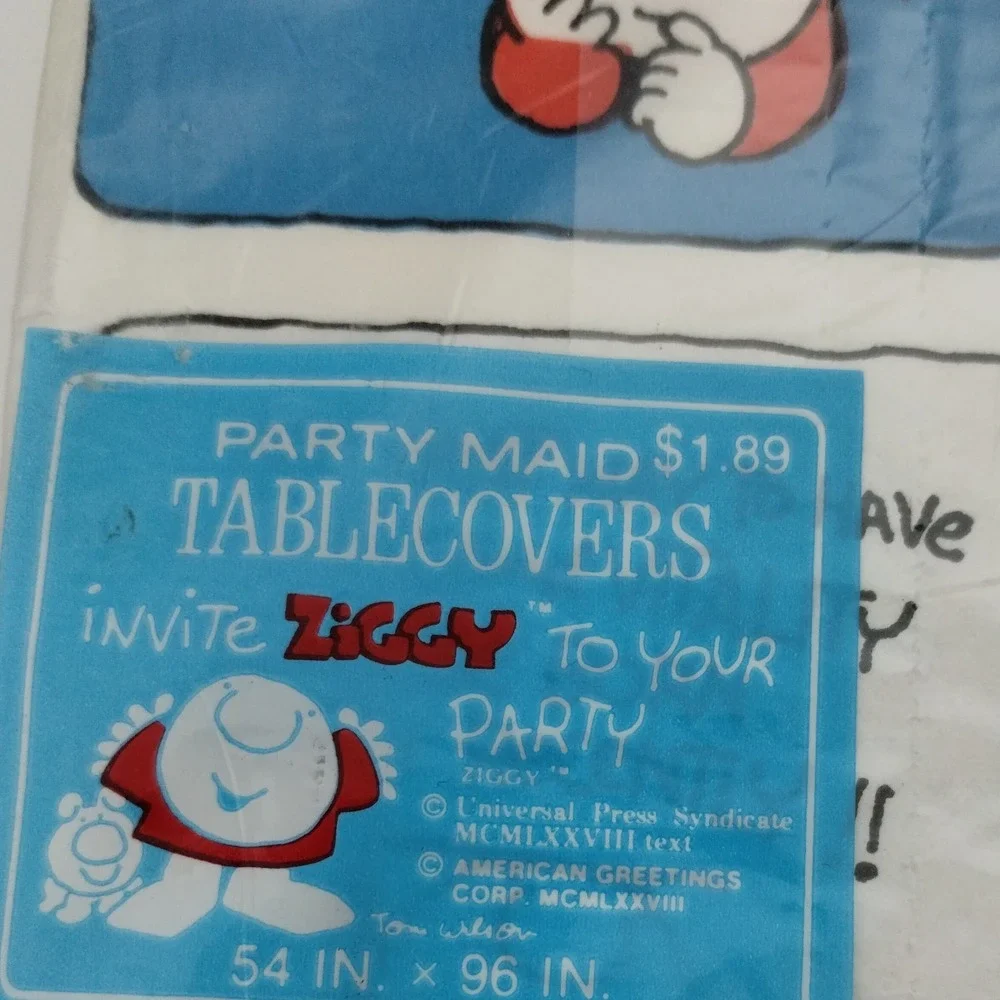 Ziggy Graduation Tablecover‎ Party Maid Vintage 54 x 96 Inch Sealed